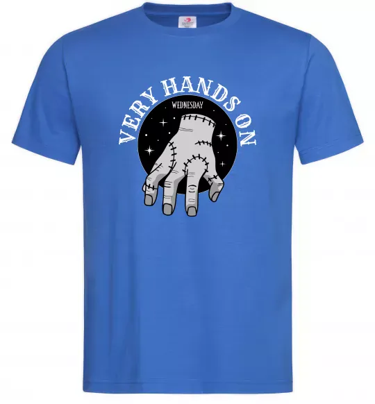 Мужская футболка Very hands on Ярко-синий фото