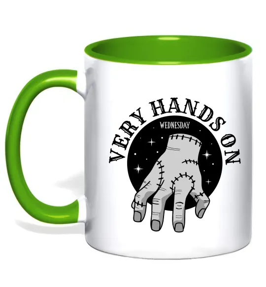 Чашка с цветной ручкой Very hands on Лаймовый фото