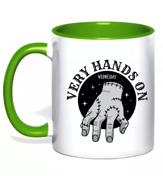 Чашка с цветной ручкой Very hands on Зеленый фото