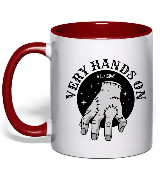 Чашка с цветной ручкой Very hands on Красный фото