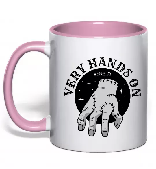 Чашка с цветной ручкой Very hands on Нежно розовый фото