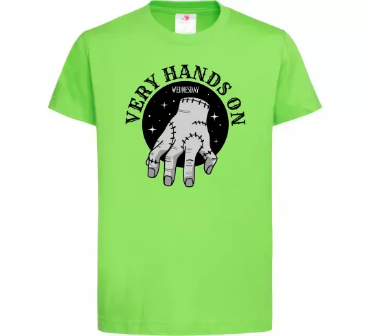 Дитяча футболка Very hands on Лаймовий фото
