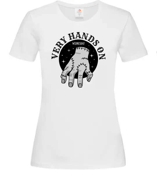 Женская футболка Very hands on Белый фото