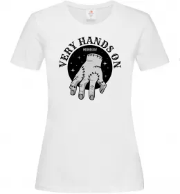 Женская футболка Very hands on Белый фото