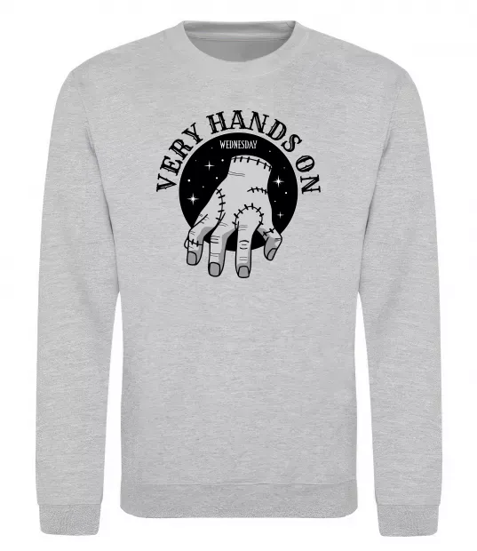 Свитшот Very hands on Серый меланж фото