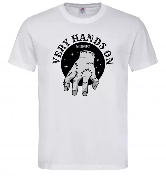 Мужская футболка Very hands on Белый фото