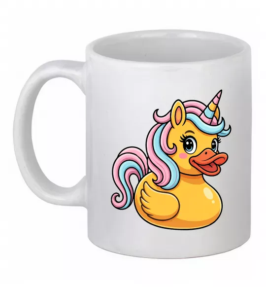 Чашка керамічна Unicorn duck Білий фото