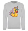 Світшот Unicorn duck Сірий меланж фото