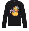 Дитячий світшот Unicorn duck Чорний фото