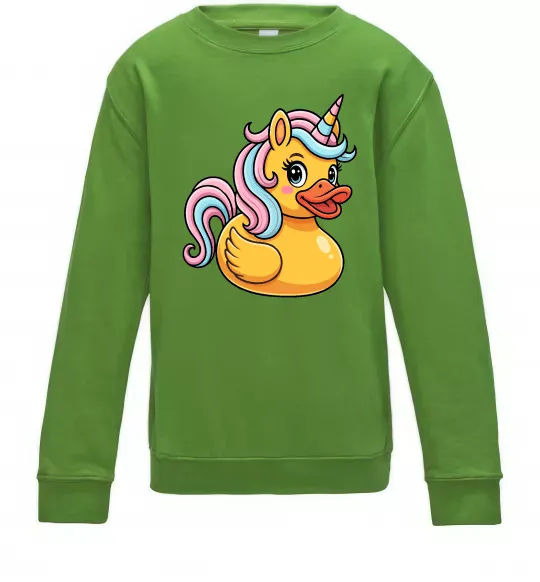 Дитячий світшот Unicorn duck Лаймовий фото