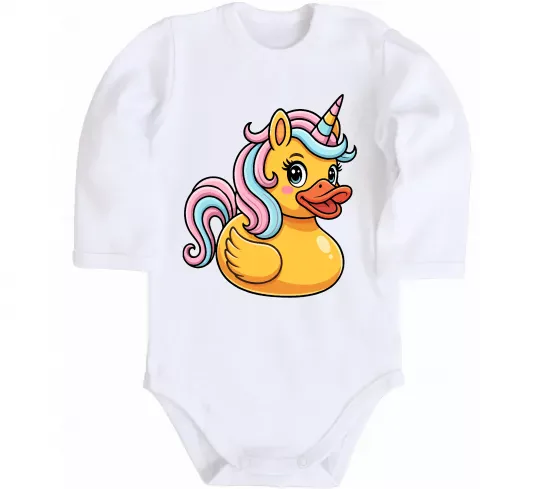 Дитячий бодік Unicorn duck Білий фото