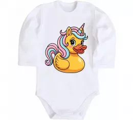 Дитячий бодік Unicorn duck Білий фото
