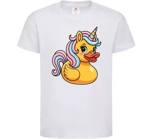 Детская футболка Unicorn duck Белый фото