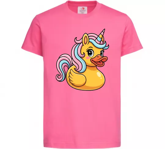 Детская футболка Unicorn duck Ярко-розовый фото