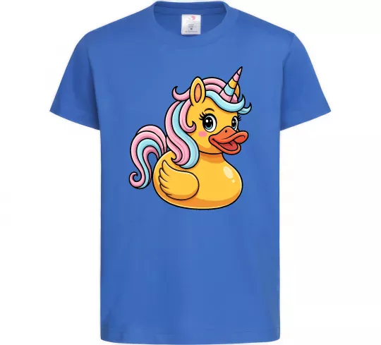 Детская футболка Unicorn duck Ярко-синий фото