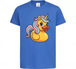 Детская футболка Unicorn duck Ярко-синий фото
