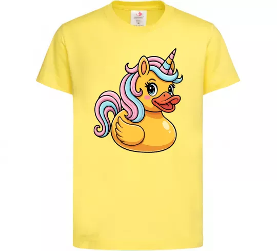 Детская футболка Unicorn duck Лимонный фото