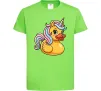 Детская футболка Unicorn duck Лаймовый фото