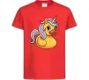 Детская футболка Unicorn duck Красный фото