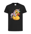 Дитяча футболка Unicorn duck Чорний фото