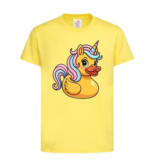 Дитяча футболка Unicorn duck Лимонний фото