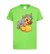 Дитяча футболка Unicorn duck Лаймовий фото