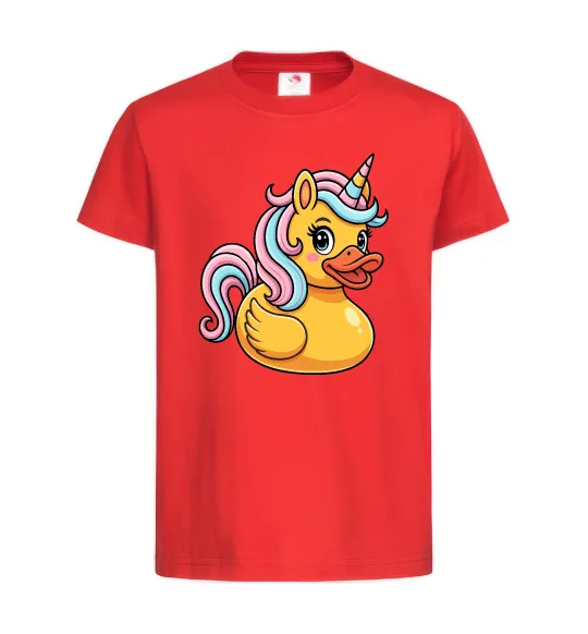 Дитяча футболка Unicorn duck Червоний фото