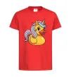 Дитяча футболка Unicorn duck Червоний фото