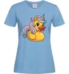 Женская футболка Unicorn duck Голубой фото