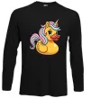 Лонгслів Unicorn duck Чорний фото