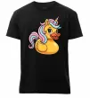 Мужская премиум футболка Unicorn duck Черный фото