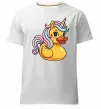 Мужская премиум футболка Unicorn duck Белый фото