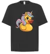 Футболка Оверсайз Unicorn duck Чорний фото