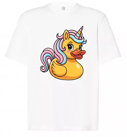 Футболка Оверсайз Unicorn duck Білий фото