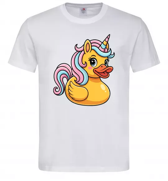 Чоловіча футболка Unicorn duck Білий фото