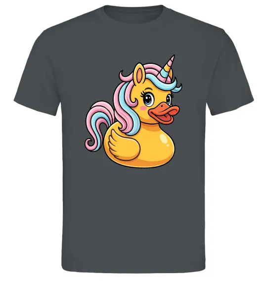 Чоловіча футболка Unicorn duck Графіт фото