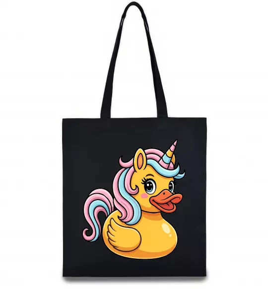 Еко-сумка Unicorn duck Чорний фото