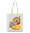 Еко-сумка Unicorn duck Бежевий фото