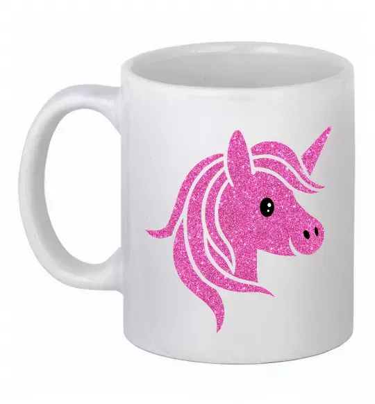 Чашка керамическая Sparkle unicorn Белый фото