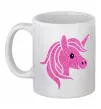 Чашка керамическая Sparkle unicorn Белый фото