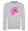 Світшот Sparkle unicorn Сірий меланж фото