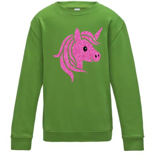 Детский Свитшот Sparkle unicorn Лаймовый фото