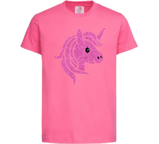 Дитяча футболка Sparkle unicorn Яскраво-рожевий фото