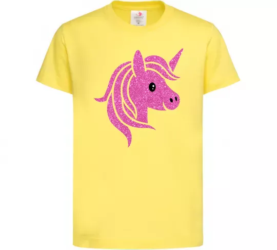 Дитяча футболка Sparkle unicorn Лимонний фото
