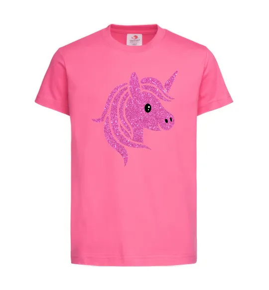 Дитяча футболка Sparkle unicorn Яскраво-рожевий фото
