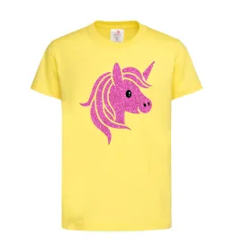 Детская футболка Sparkle unicorn Лимонный фото