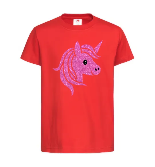 Дитяча футболка Sparkle unicorn Червоний фото