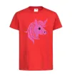 Дитяча футболка Sparkle unicorn Червоний фото