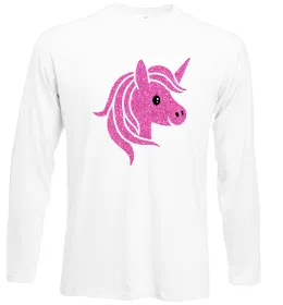 Лонгслив Sparkle unicorn Белый фото