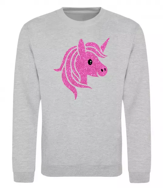 Світшот Sparkle unicorn Сірий меланж фото